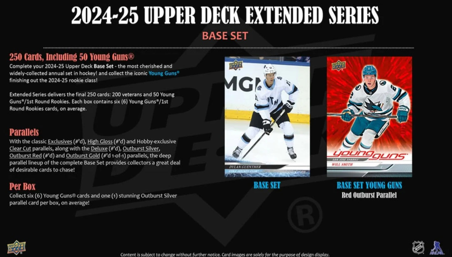 2024-25 Upper Deck Extended Series Hockey Hobby Box
