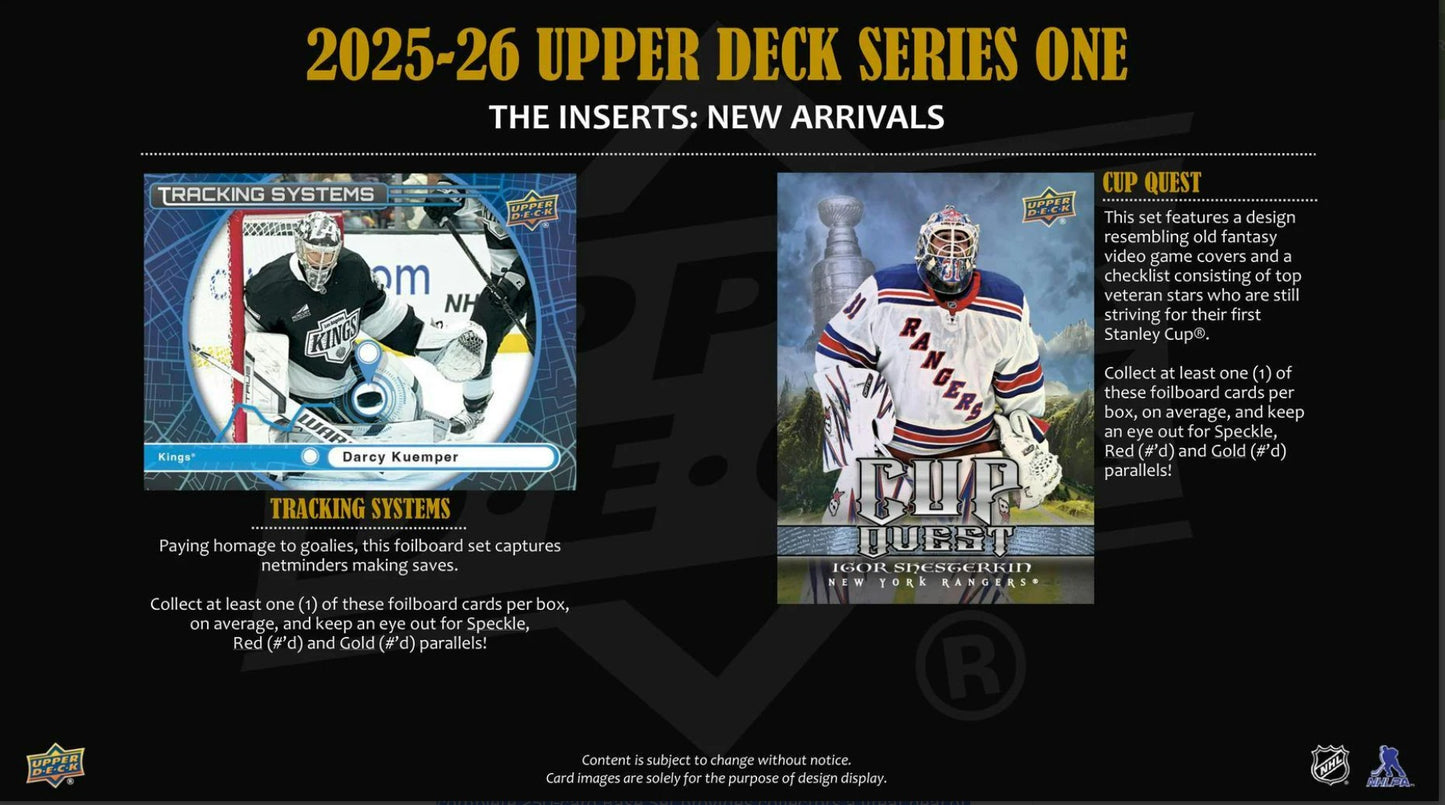 2025-26 Upper Deck Series 1 Hockey Hobby Box