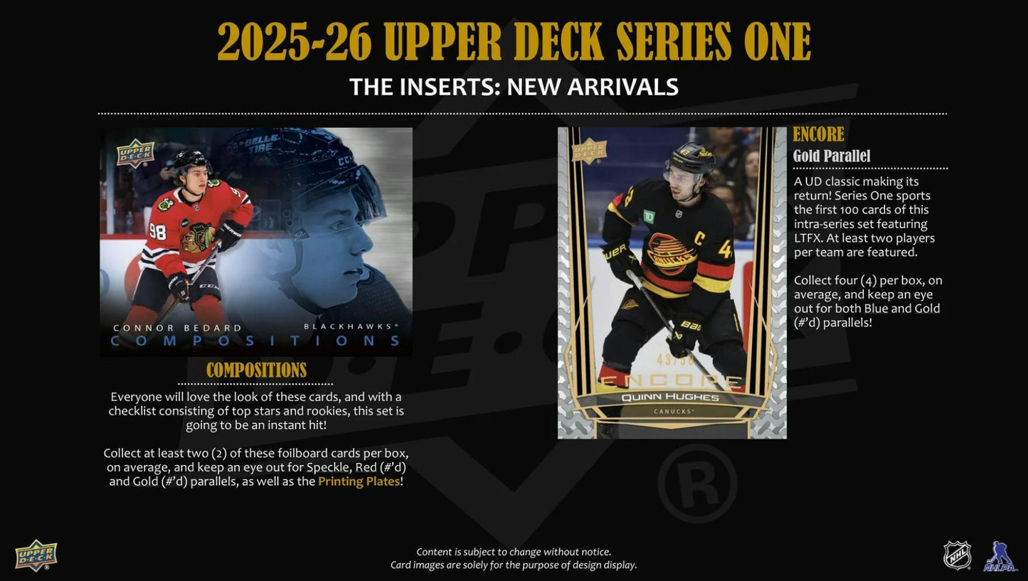 2025-26 Upper Deck Series 1 Hockey Hobby Box